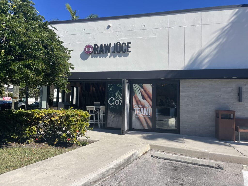 Raw Juce Fort Lauderdale Store Front